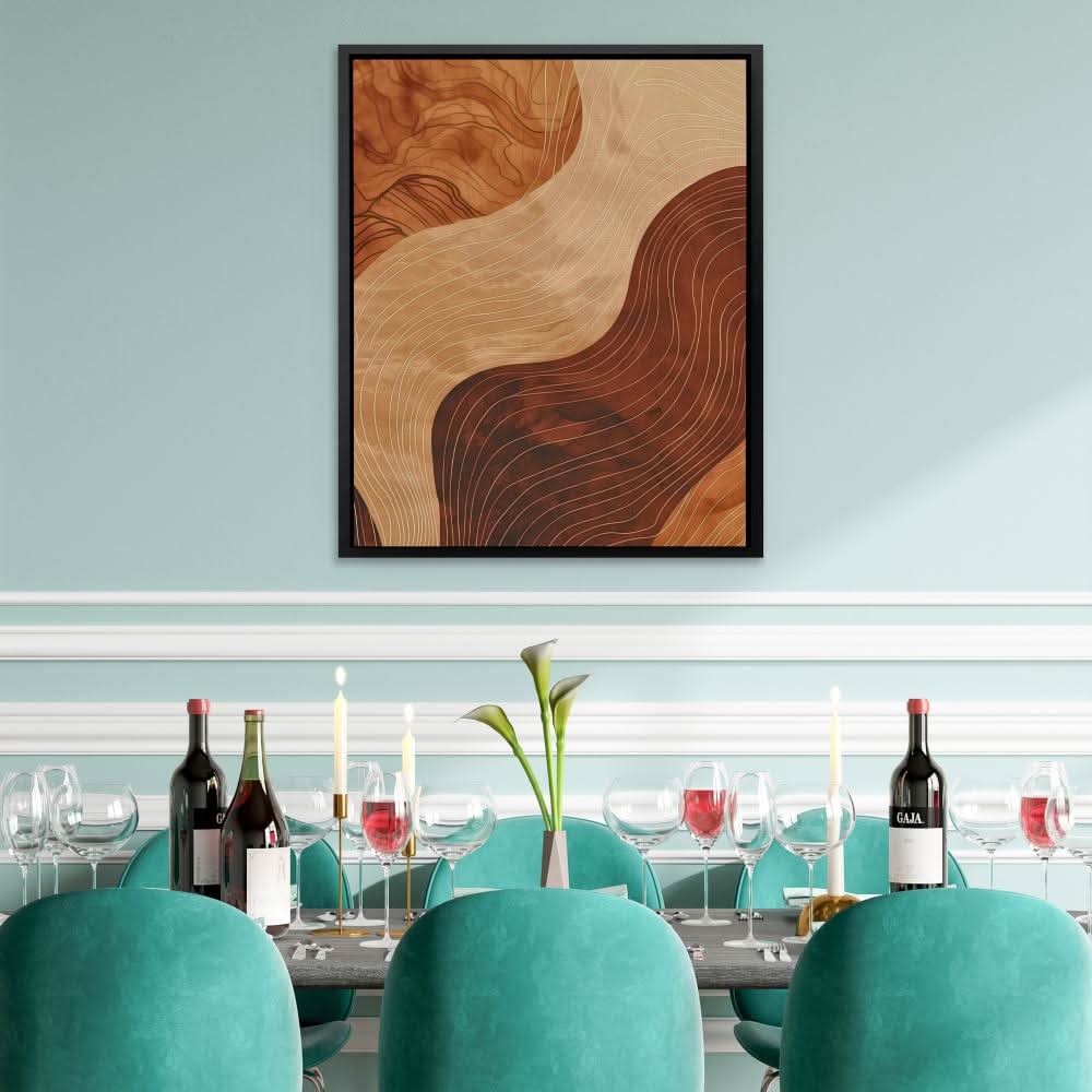 Neutral Rhythms - Beige Canvas Print