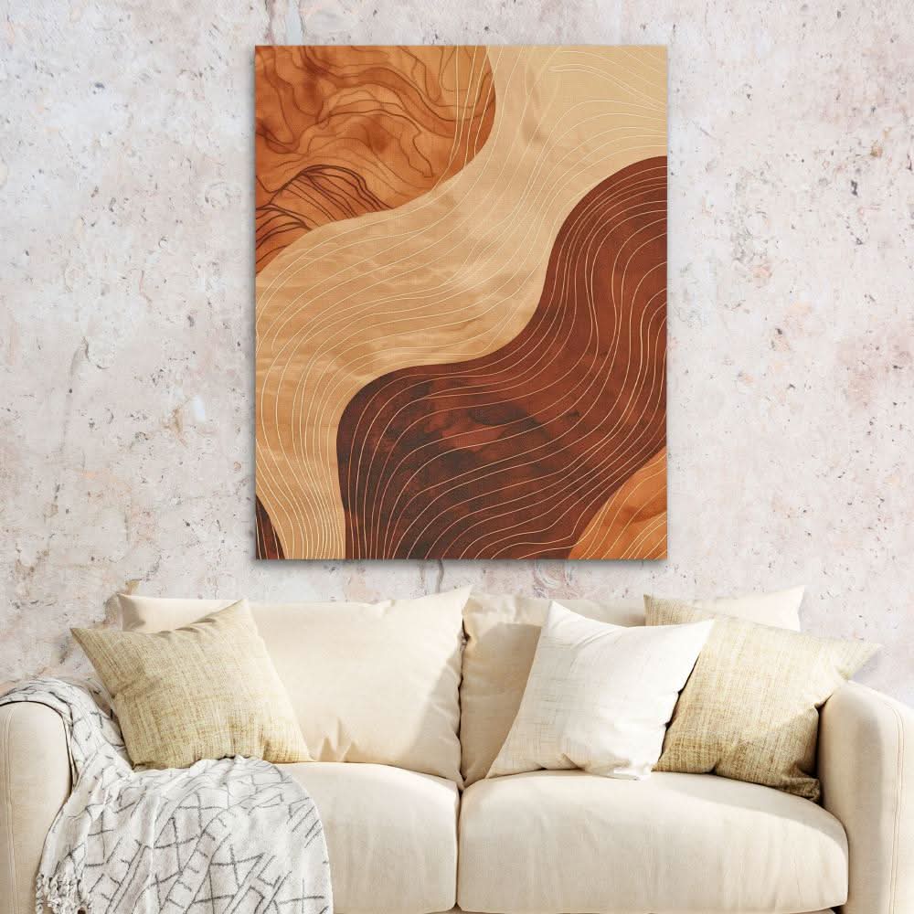 Neutral Rhythms - Large Abstract Canvas Print