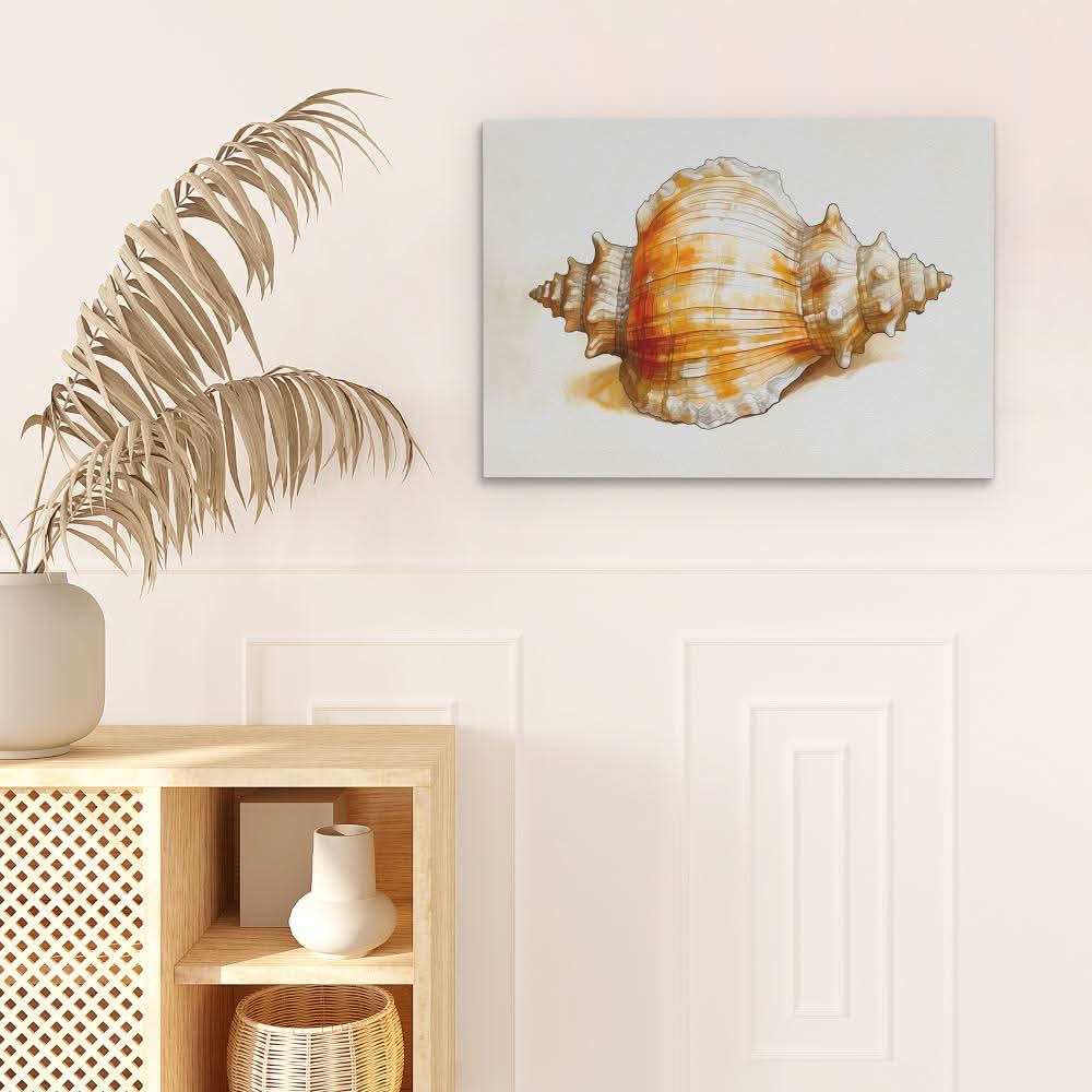 Neutral Seashell - Beige Wall Art for Bedroom