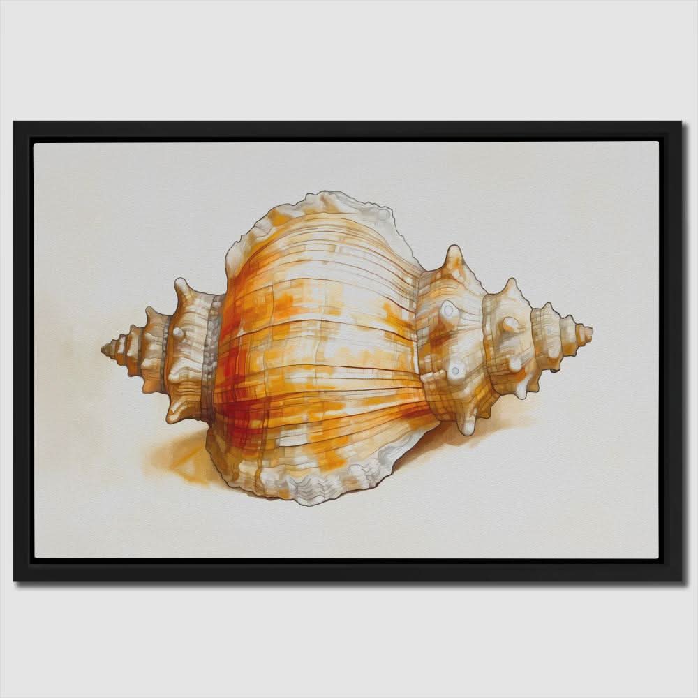 Neutral Seashell - Beige Coastal Canvas Print