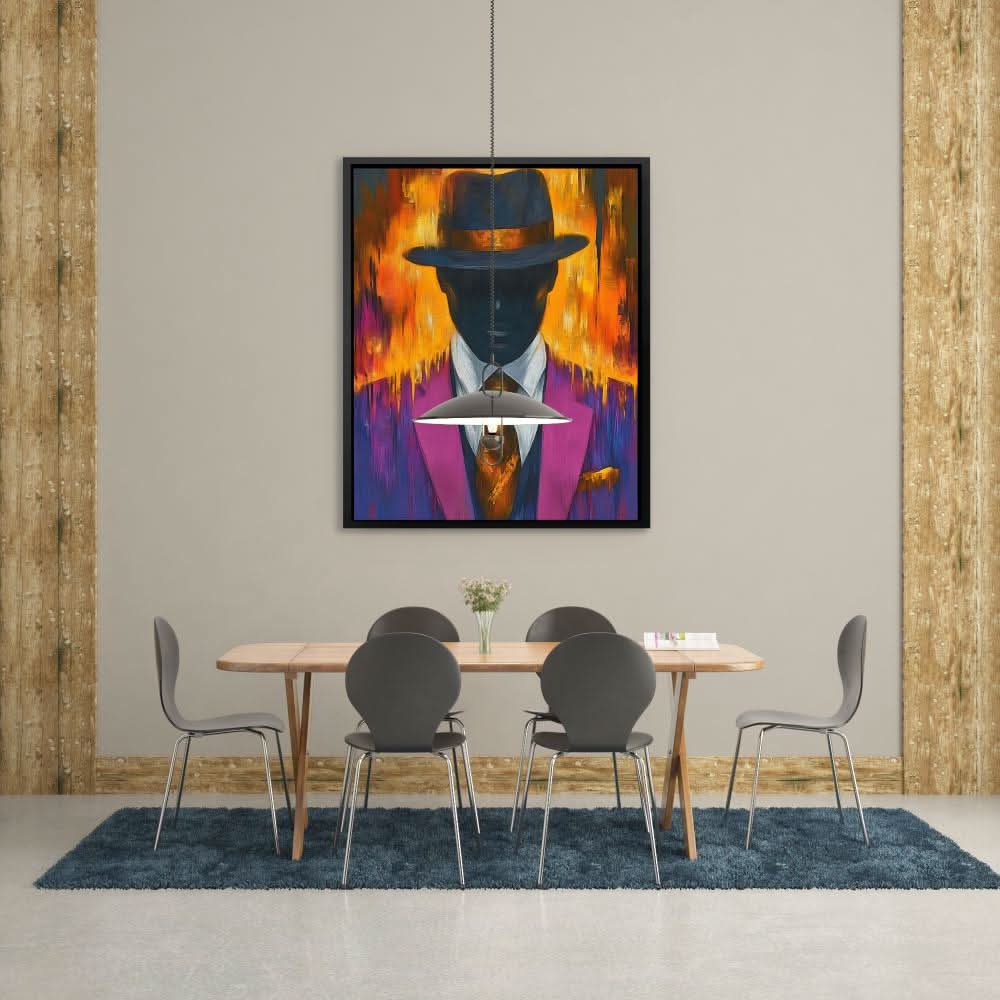 Night Disco - Wall Art in Black Frame