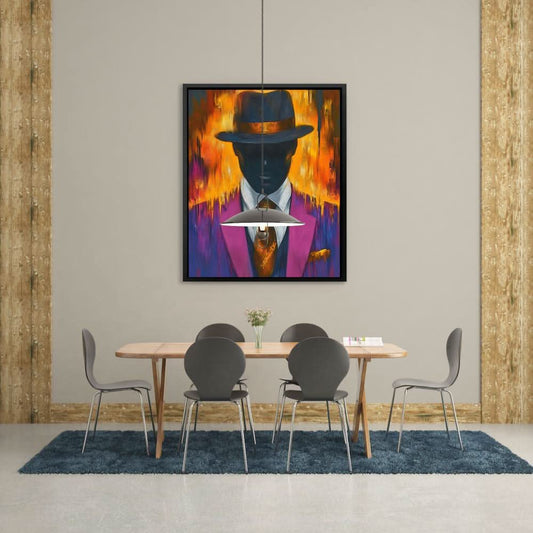 Night Disco - Wall Art in Black Frame