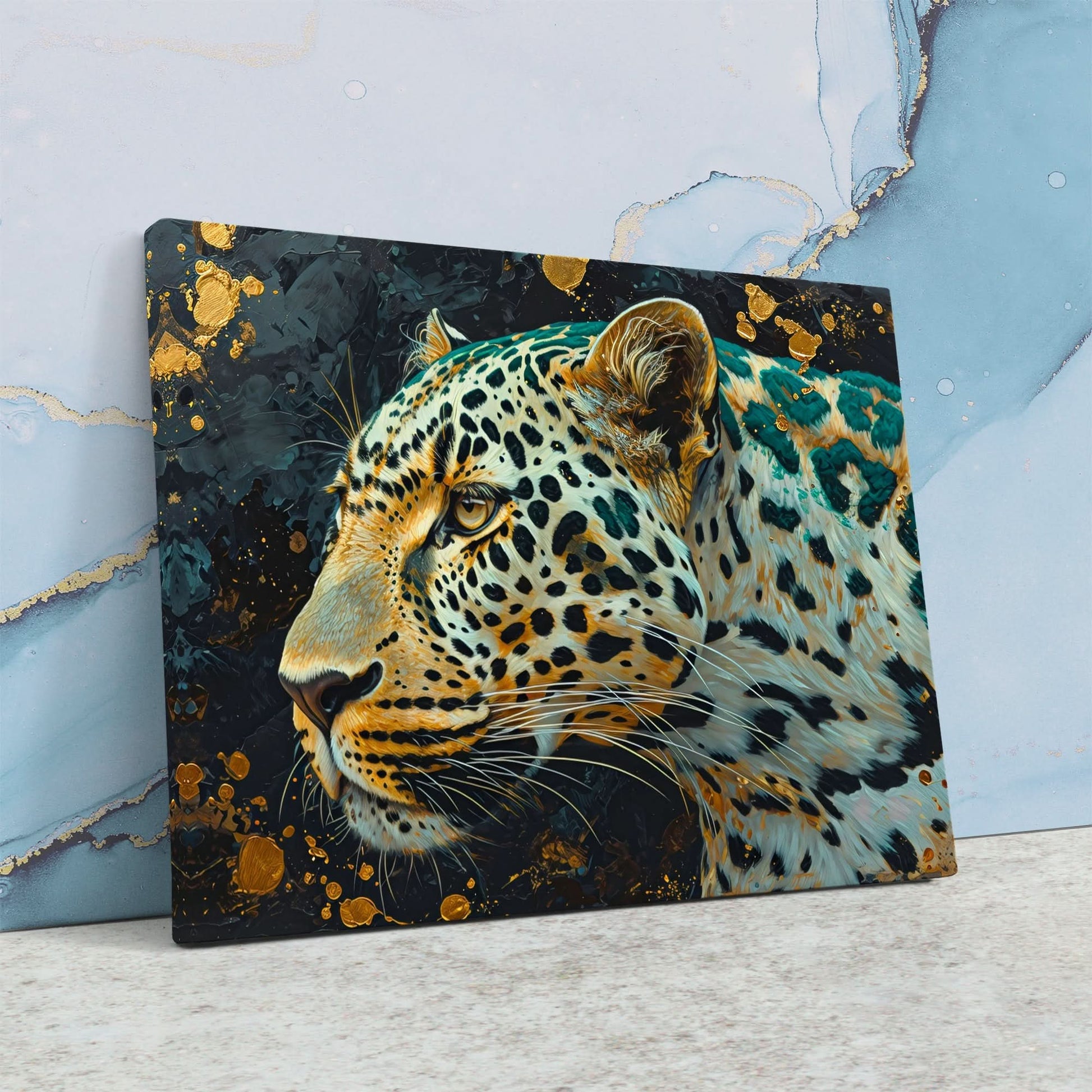 Night Elegance - Emerald Wall Art in Black Frame
