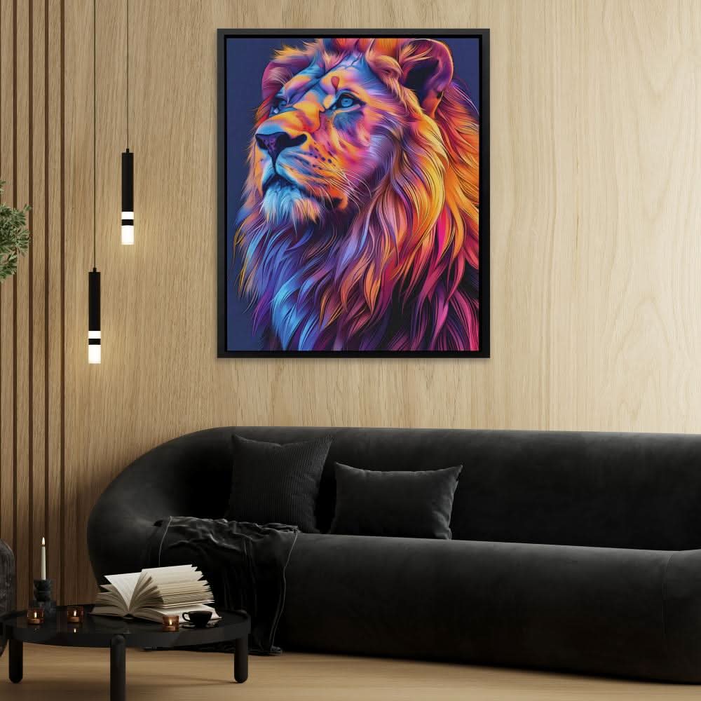 Noble Blaze - Modern Wall Art in Black Frame