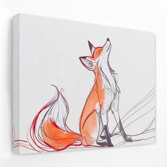 Noble Fox - Animals Canvas Wall Art