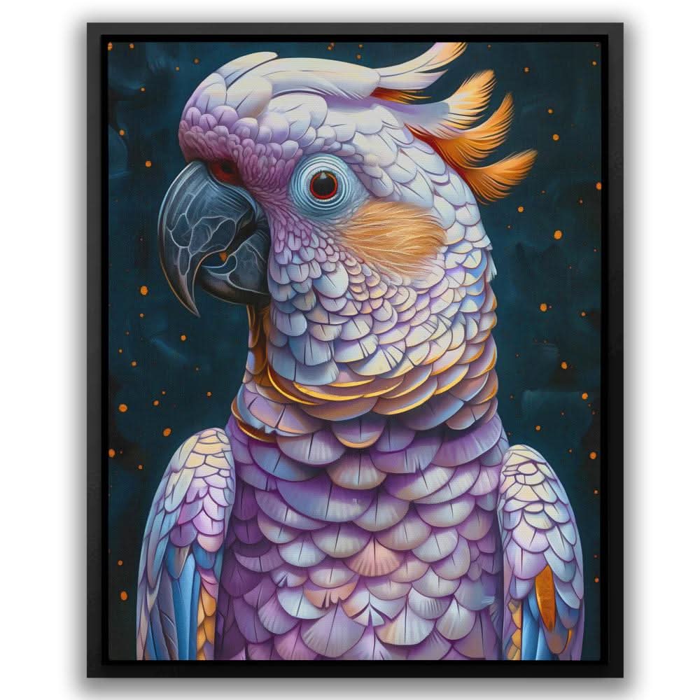 Nocturnal Beauty - Gold Parrot Canvas Print