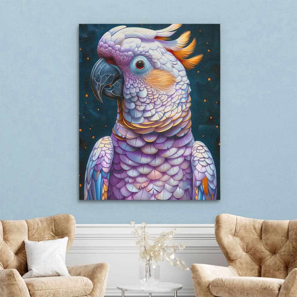 Nocturnal Beauty - Modern Purple Canvas Wall Art