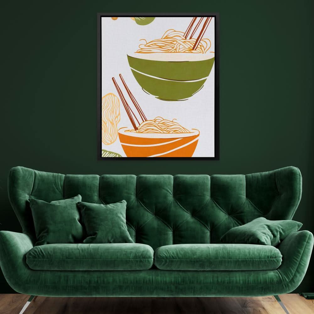 Noodle Dish - Large Minimalist Canvas Print