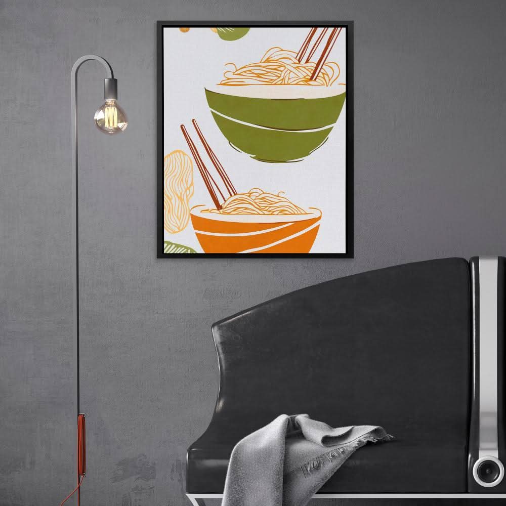 Noodle Dish - Earth Tones Wall Art for Kitchen