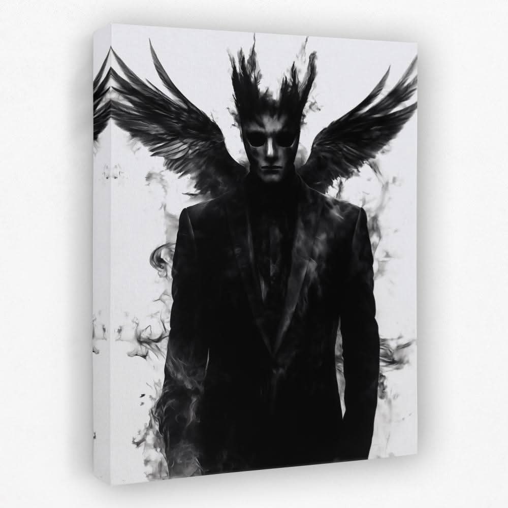 Obsidian Wings - Angelic Canvas Wall Art