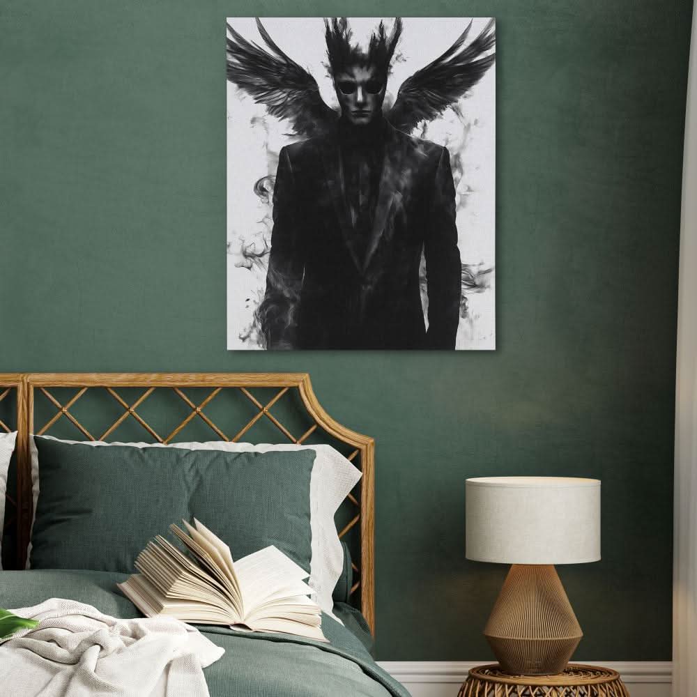 Obsidian Wings - Angelic Art for Home Office