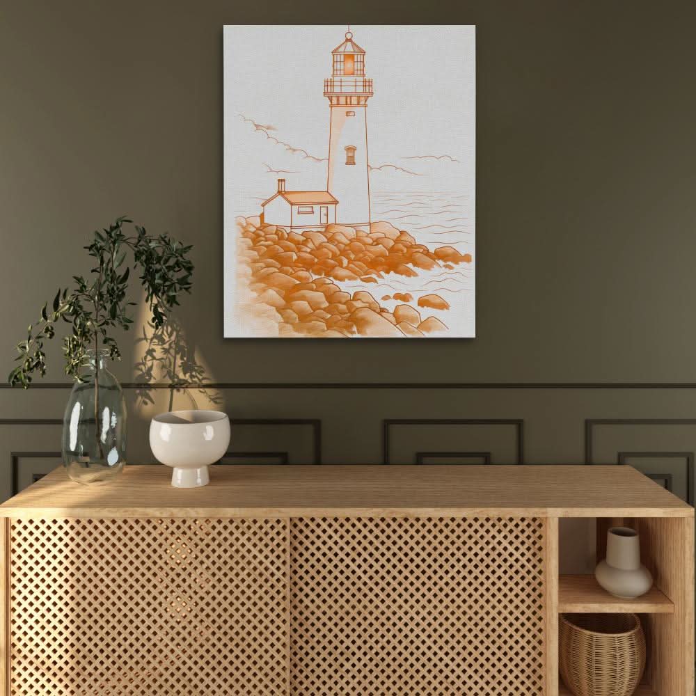 Ocean Air - Minimalist Wall Art in Black Frame