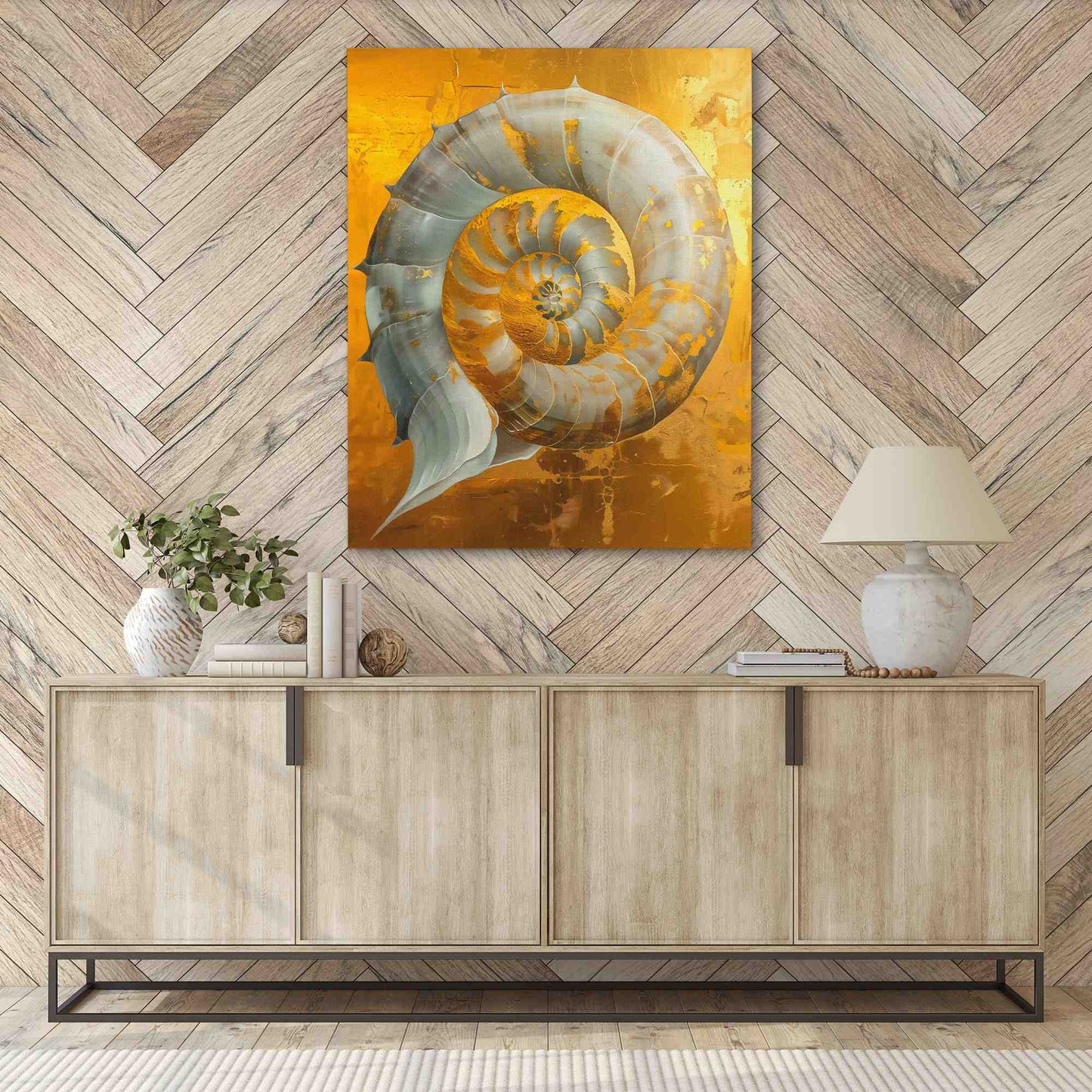 Ocean Echoes - Coastal Wall Art in Black Frame