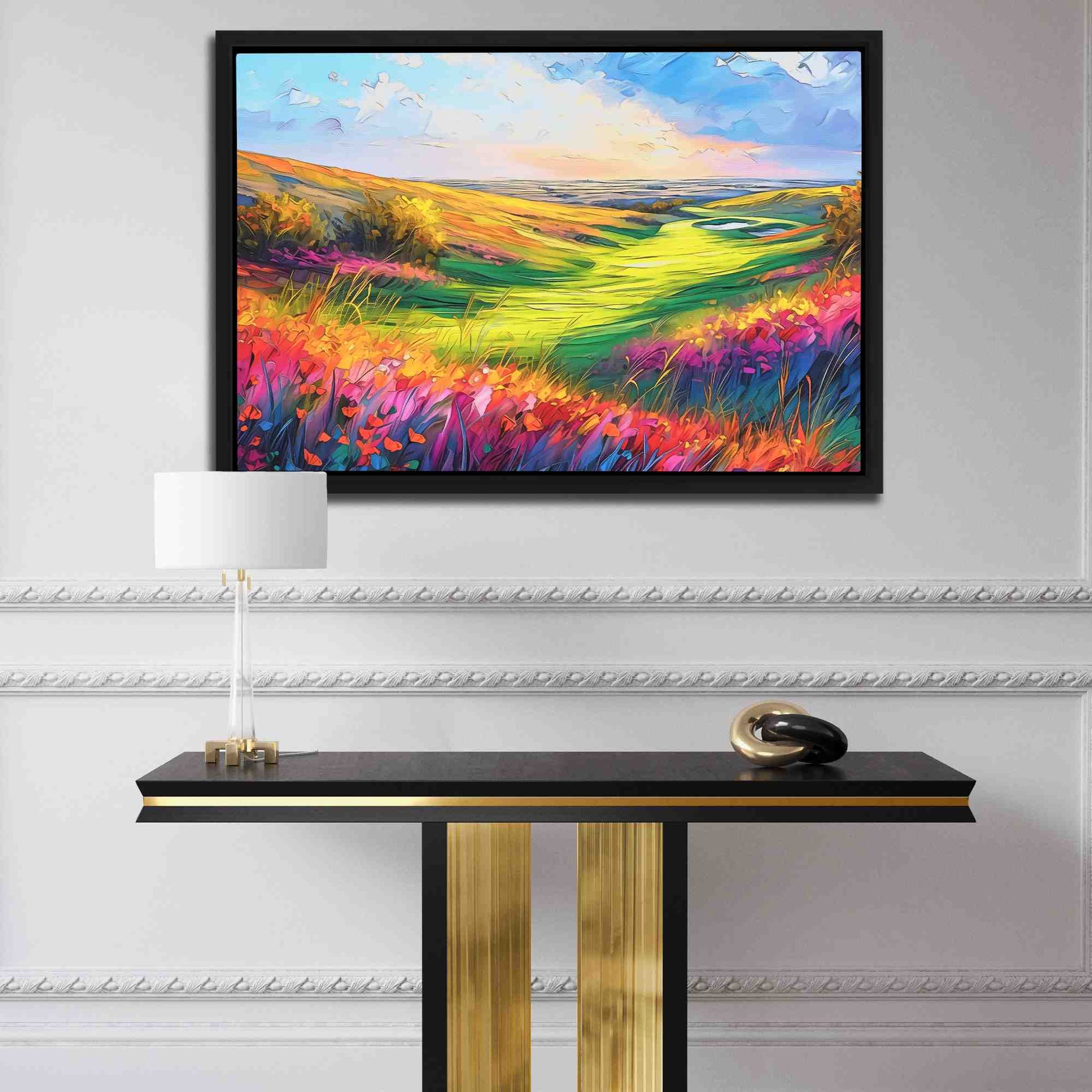 Ocean Golf Course - Large Abstract Canvas Print