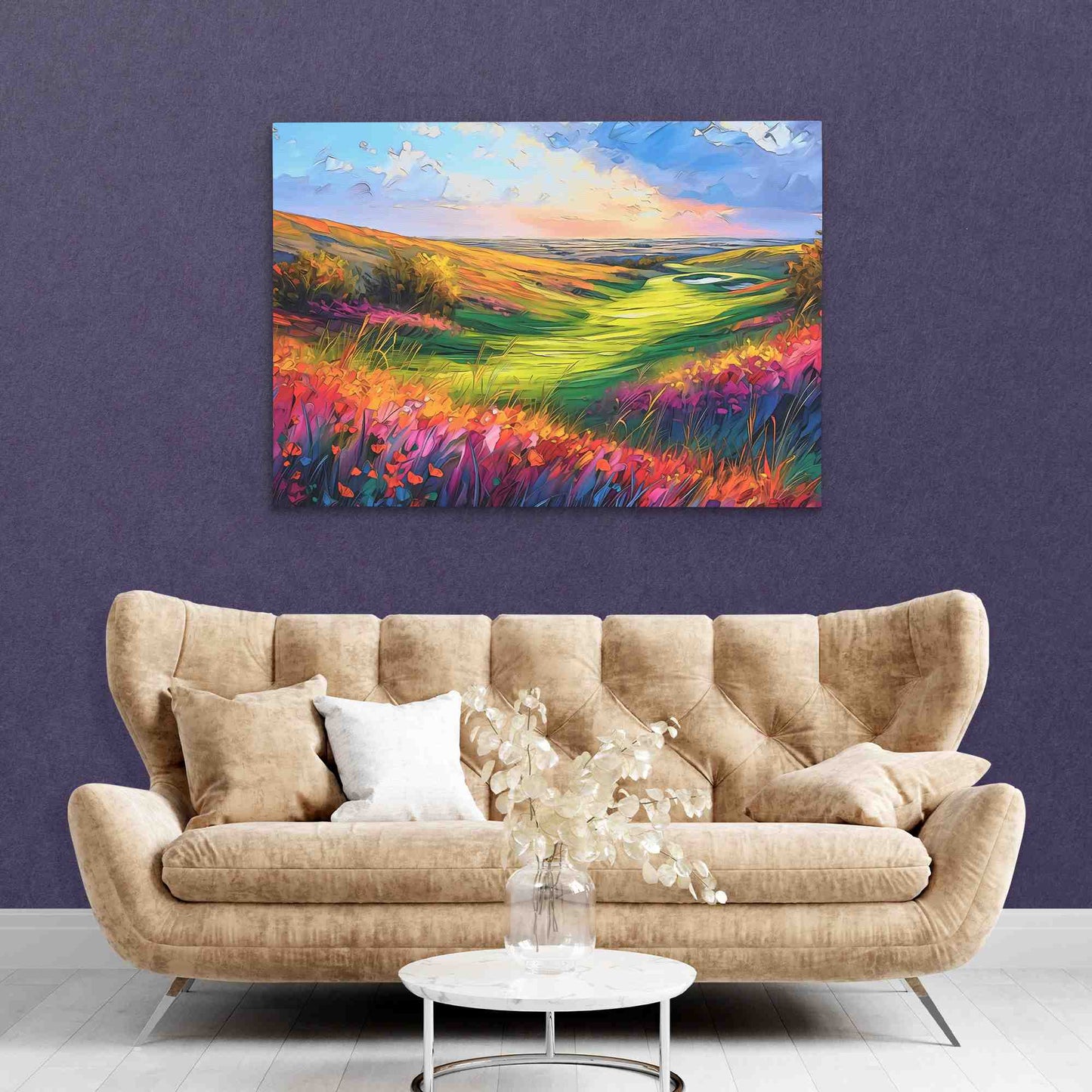 Ocean Golf Course - Golf Wall Art in Black Frame