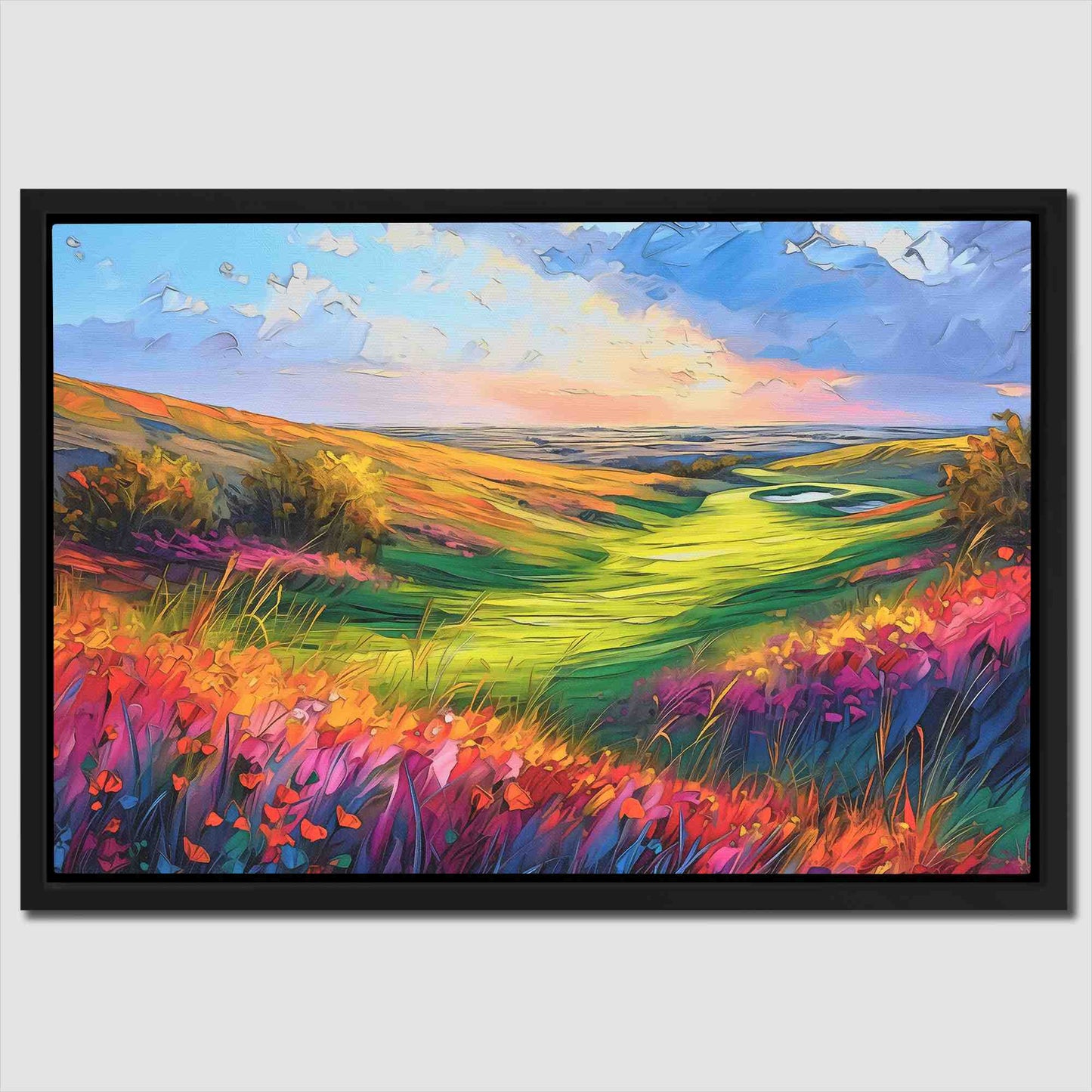 Ocean Golf Course - Green Golf Canvas Print