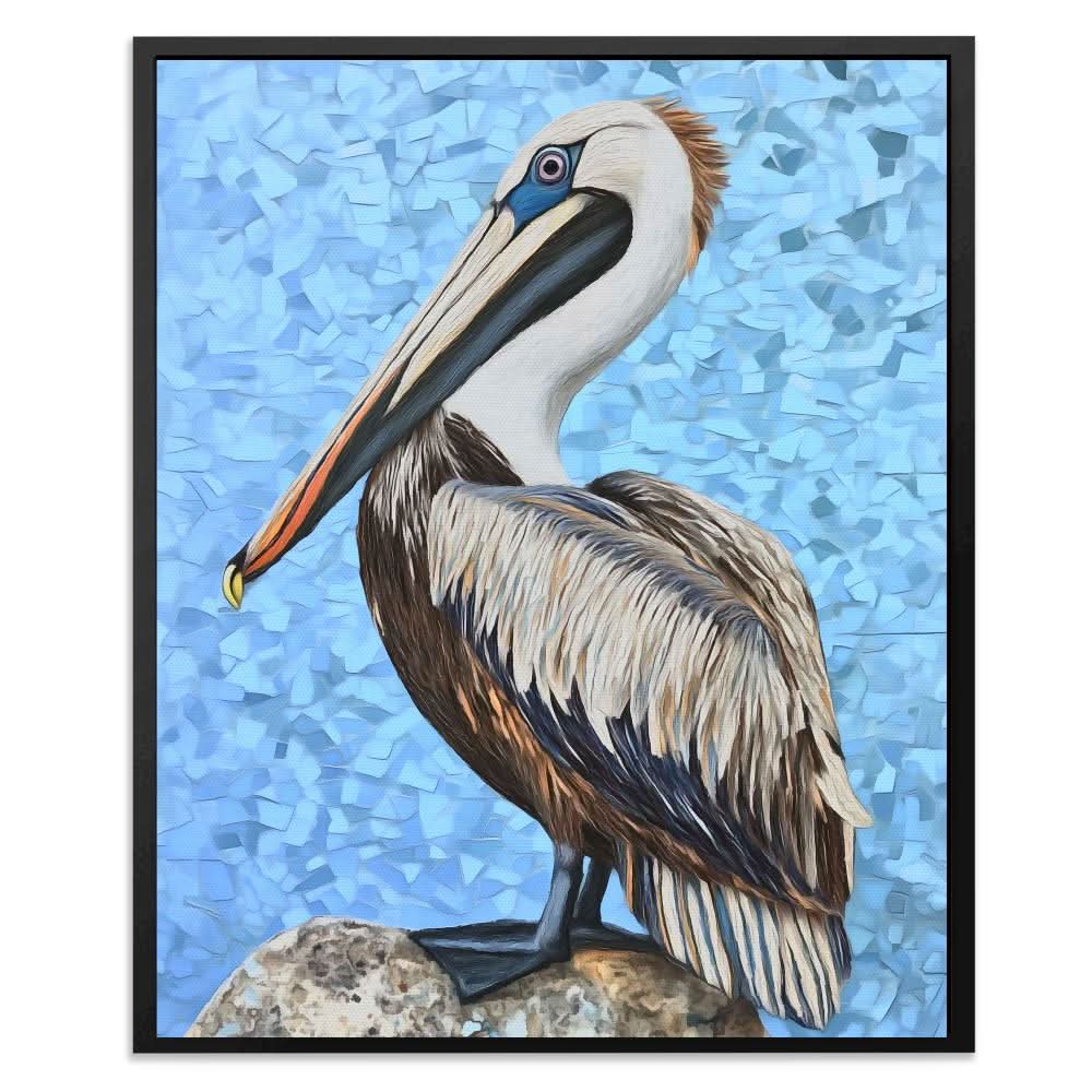 Ocean Pelican - Beach Art for Bathroom