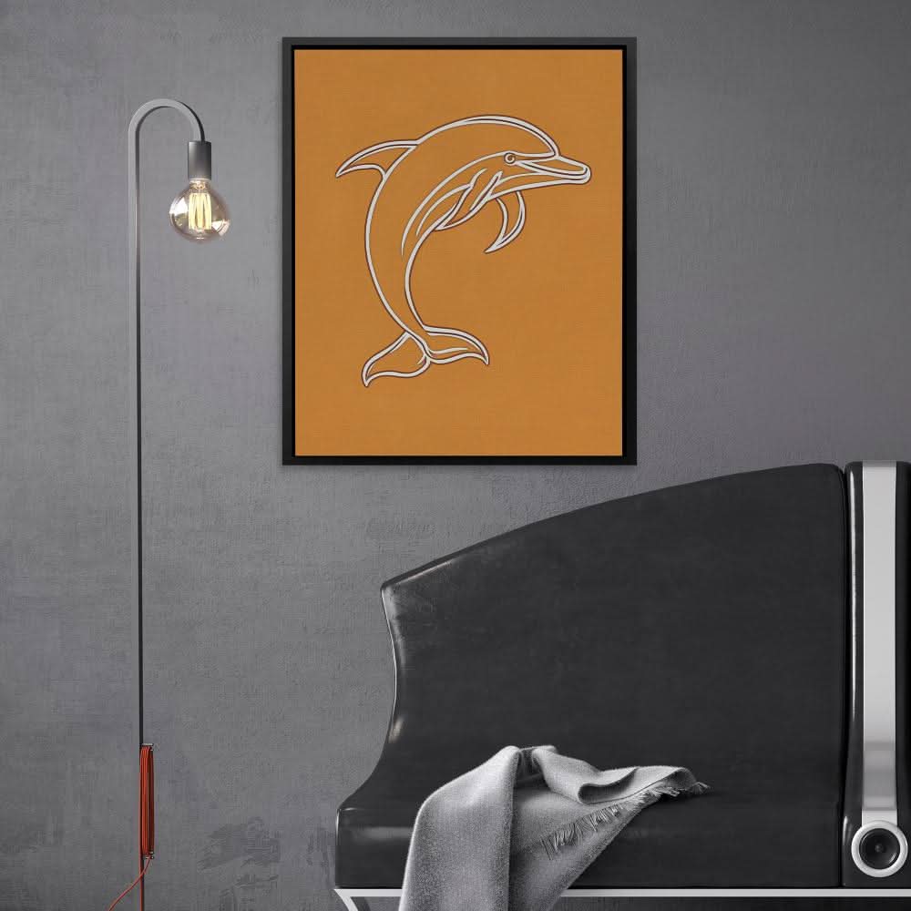 Ocean Vibes Dolphin - Wall Art for Bathroom