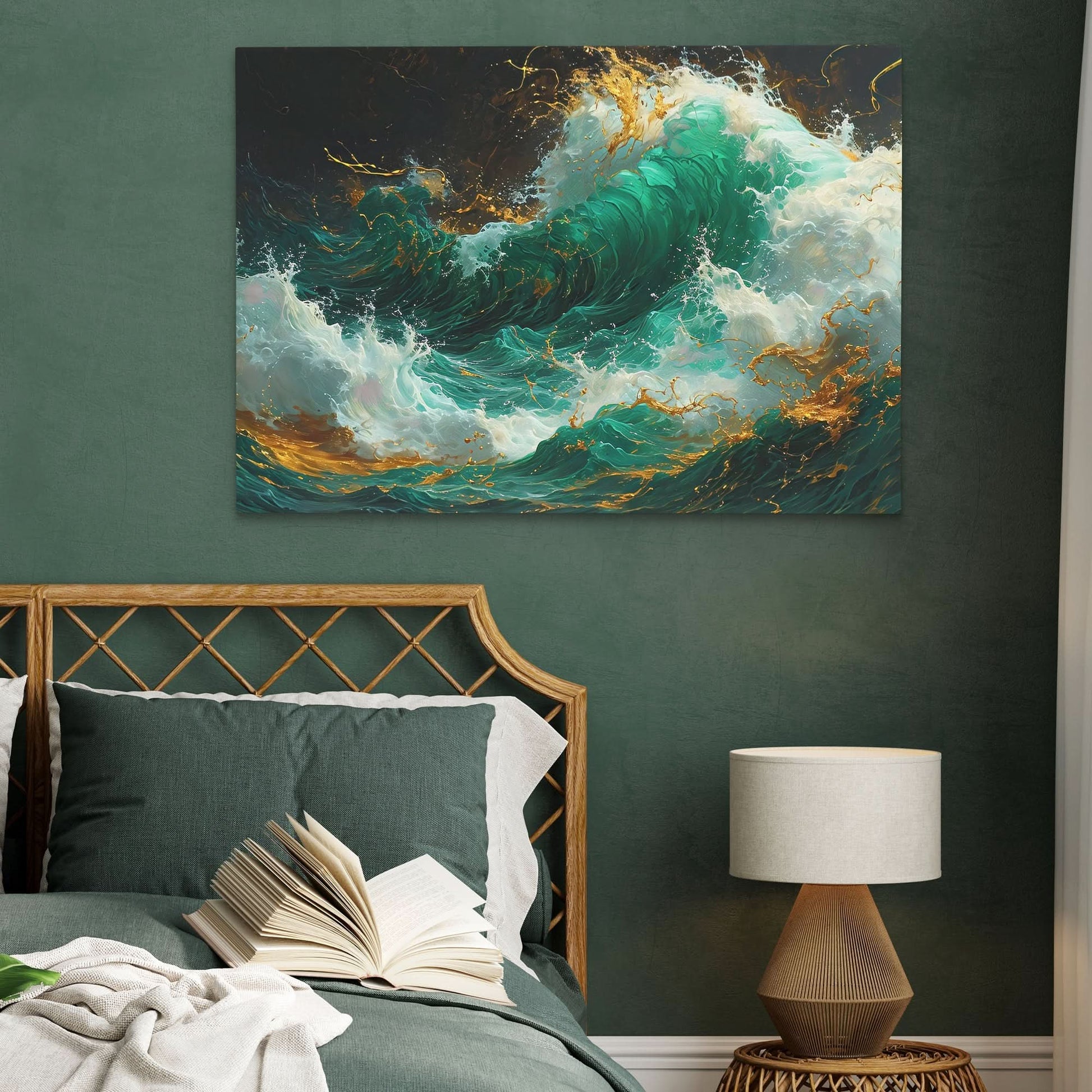 Oceanic Bliss - Wall Art in Black Frame