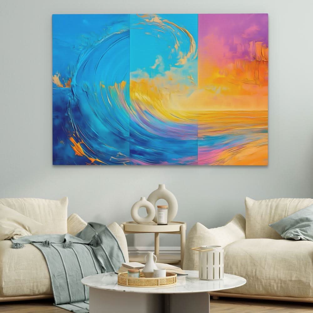 Oceanic Timelines - Large Abstract Canvas Print