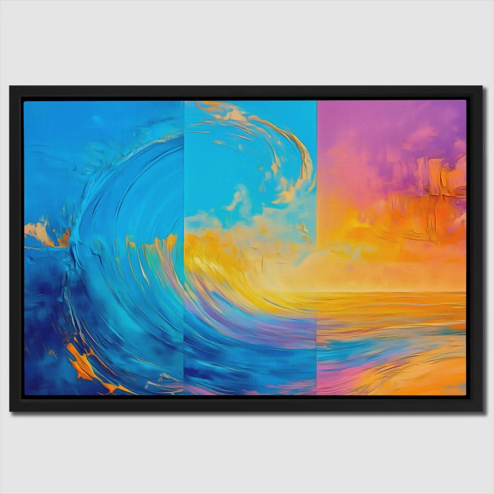 Oceanic Timelines - Blue Coastal Canvas Print
