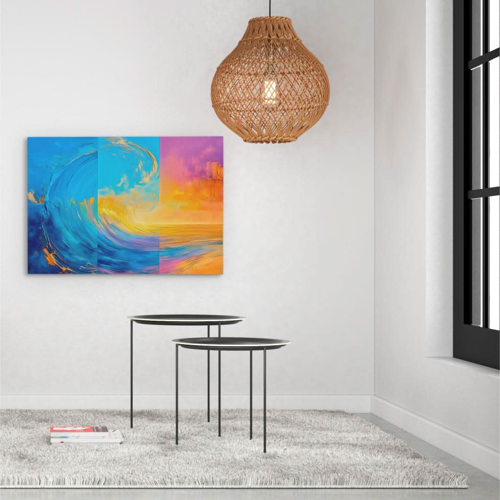 Oceanic Timelines - Blue Wall Art for Living Room