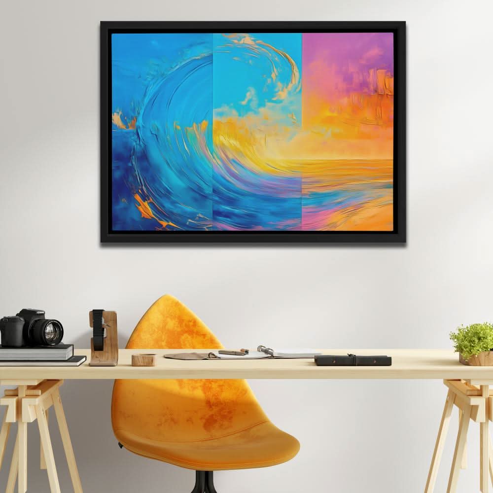 Oceanic Timelines - Modern Colorful Canvas Wall Art