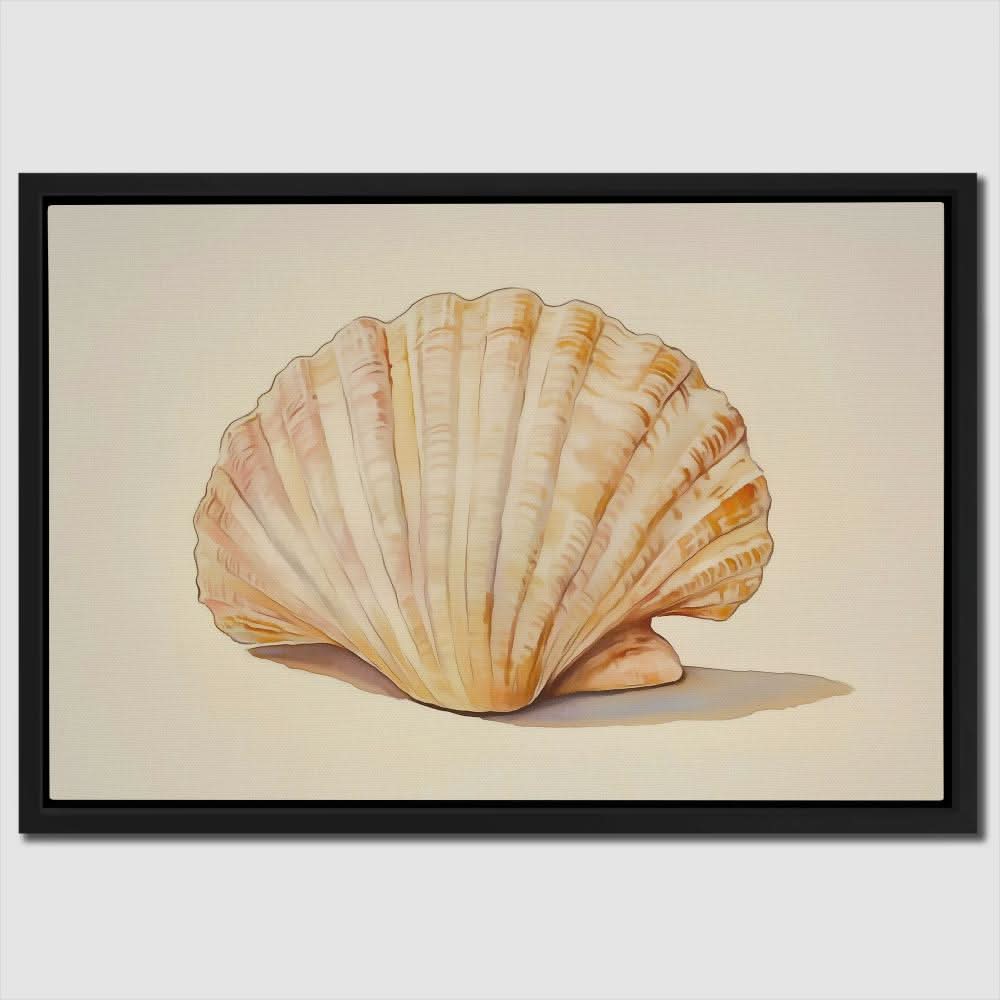 Ocean’s Keepsake - Beige Beach House Canvas Print