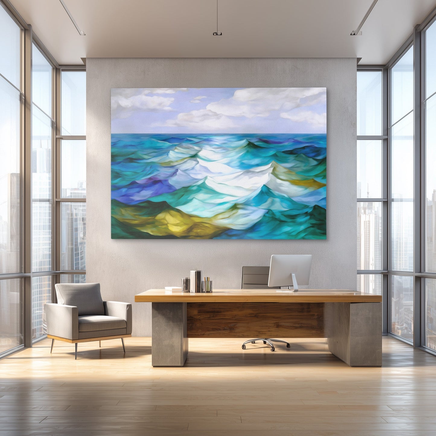 Ocean's Rolling Symphony - Luxury Wall Art