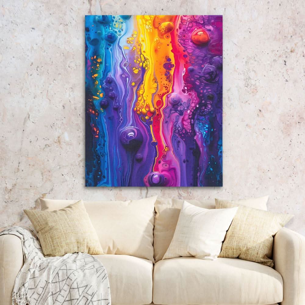 Oil Envy - Abstract Colorful Canvas Wall Art