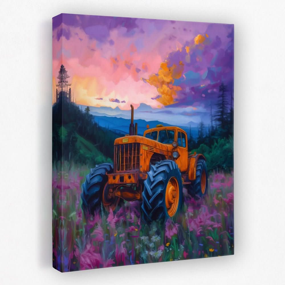 Old Tractor - Country and Farm Canvas Wall Art