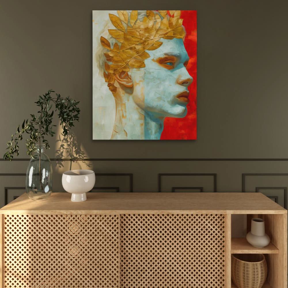 Olympians Crown - Gold Masculine Canvas Print