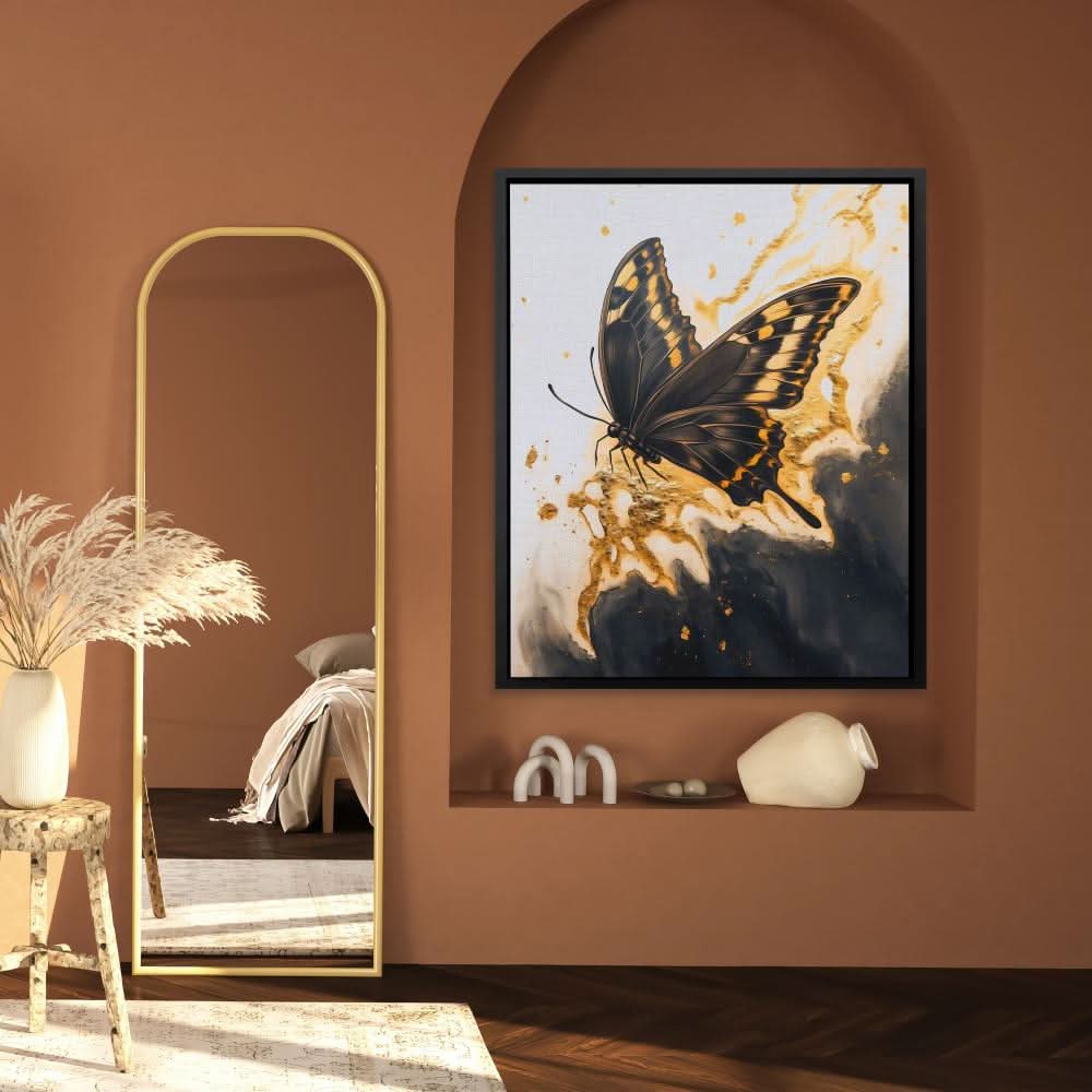 Onyx Flutter - Large Abstract Canvas Print