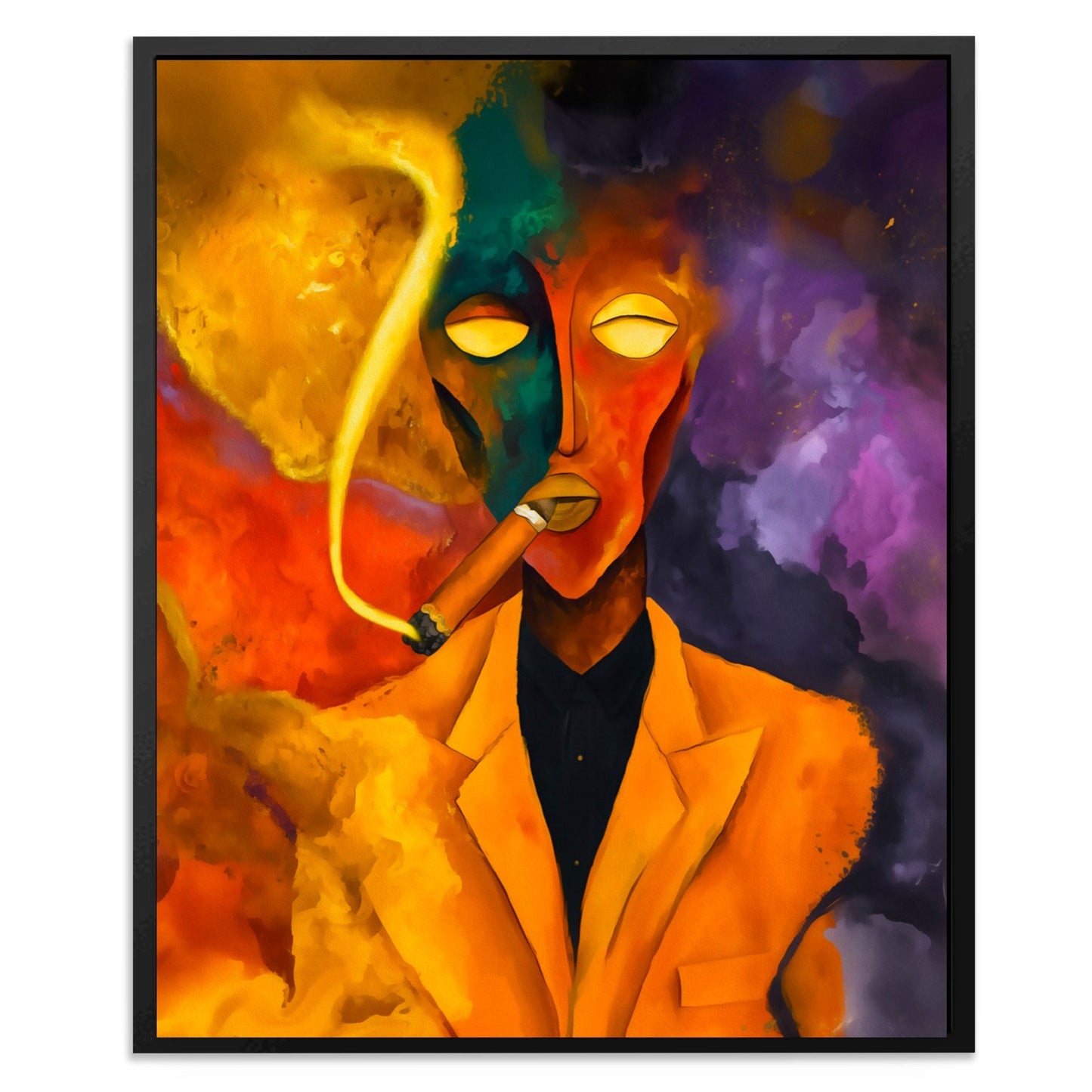 Orange Suit Reverie - Luxury Wall Art