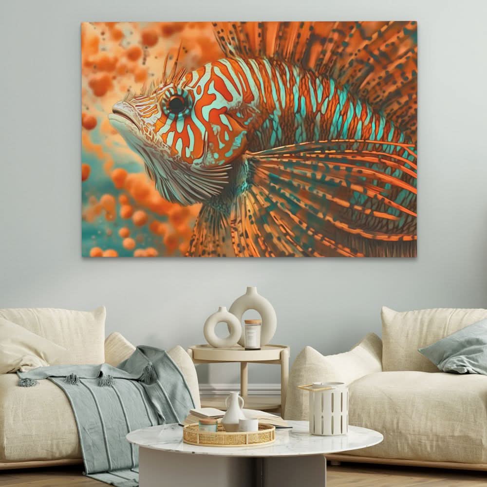 Orange Tropical Fish - Animals Art for Bathroom