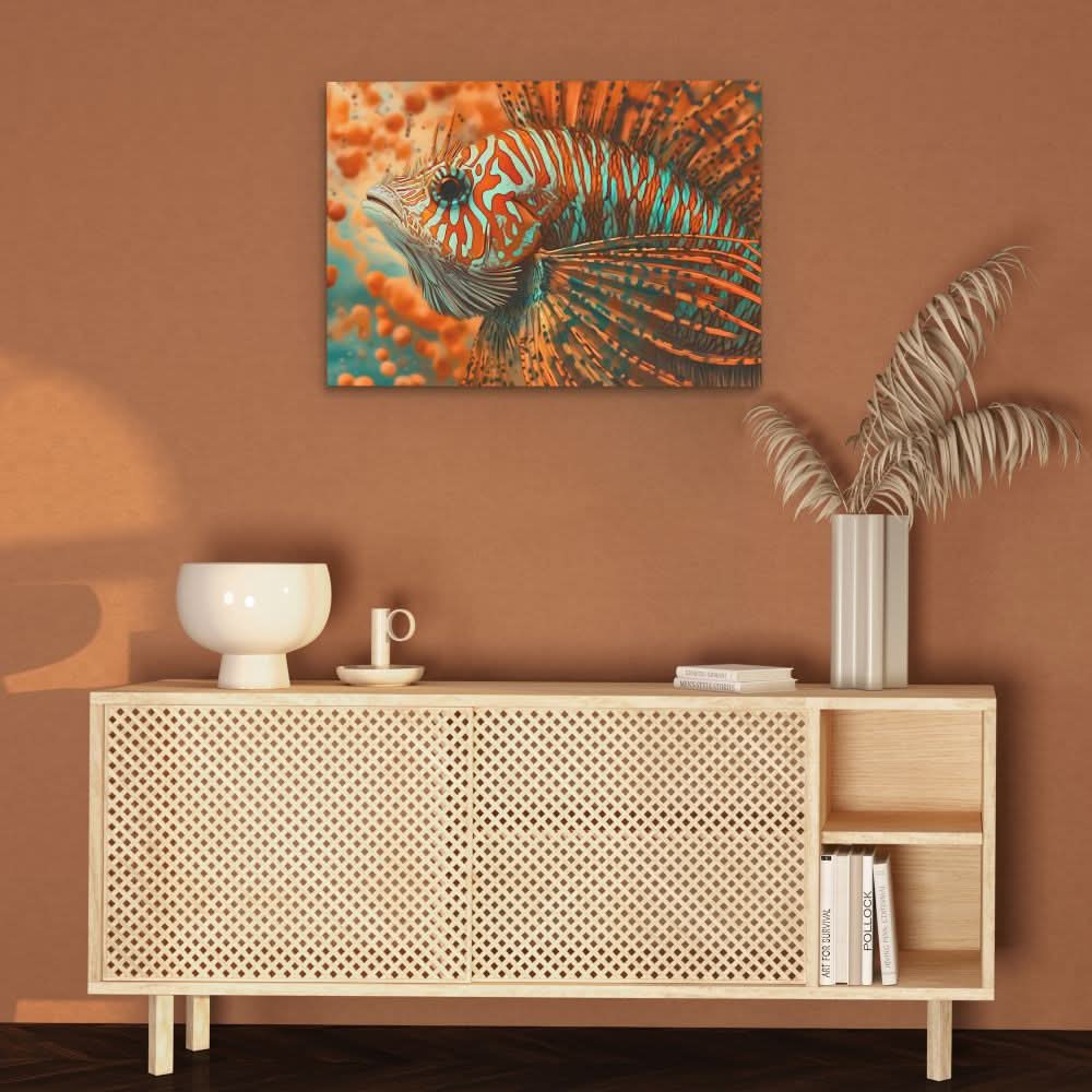 Orange Tropical Fish - Orange Canvas Wall Art