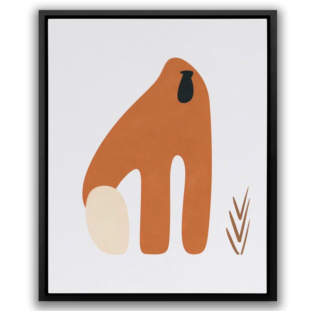 Orangutan Doodle - Large Abstract Canvas Print