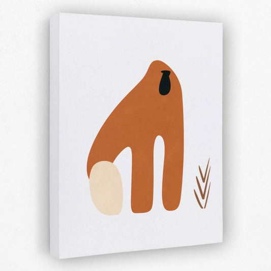 Orangutan Doodle - Doodle Canvas Wall Art