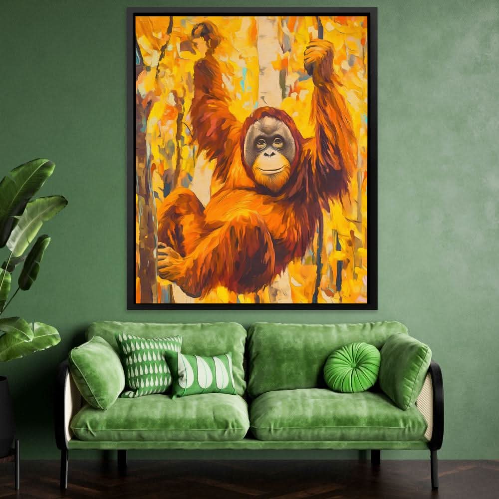 Orangutan’s Jungle Kingdom - Colorful Wall Art for Kids Room