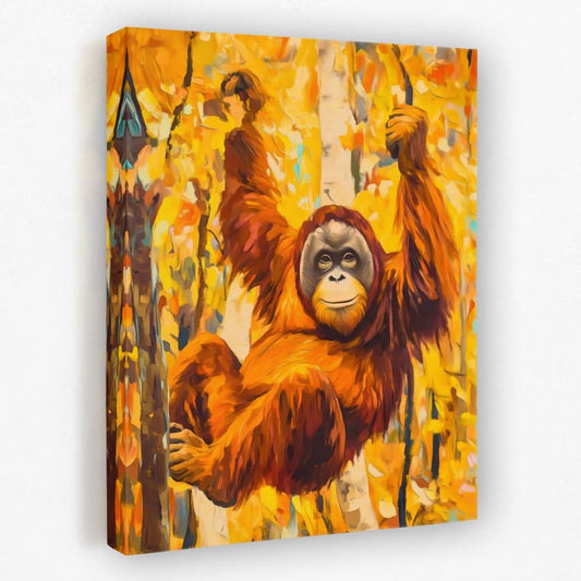 Orangutan’s Jungle Kingdom - Animals Canvas Wall Art