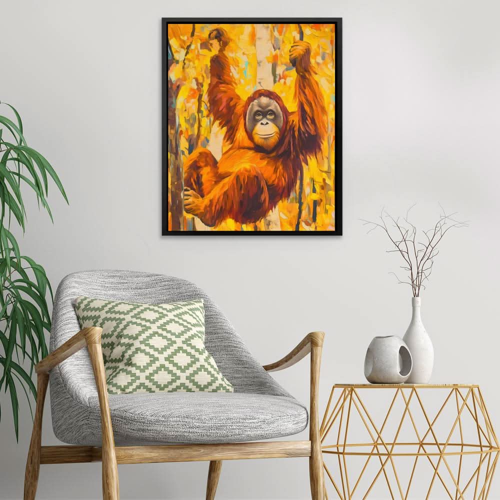Orangutan’s Jungle Kingdom - Animals Art for Home Office