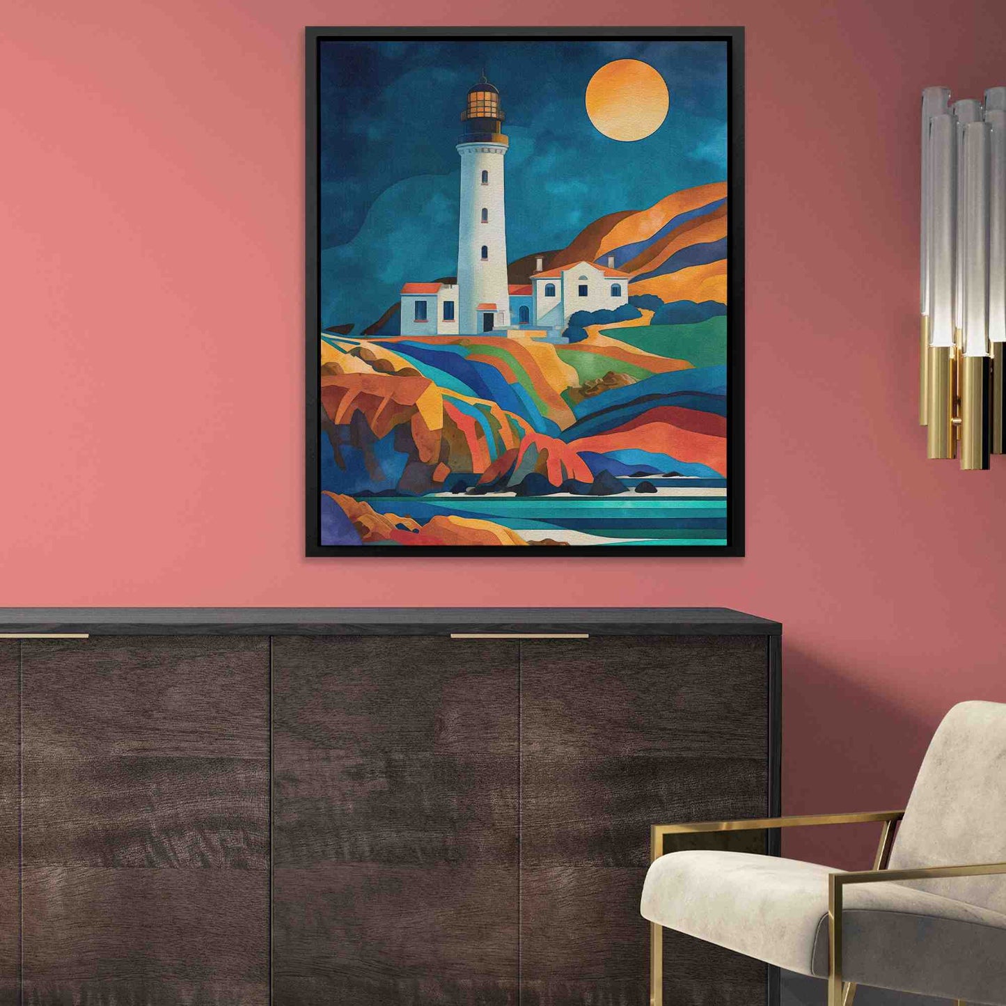 Oregon Lighthouse - Large Canvas Print