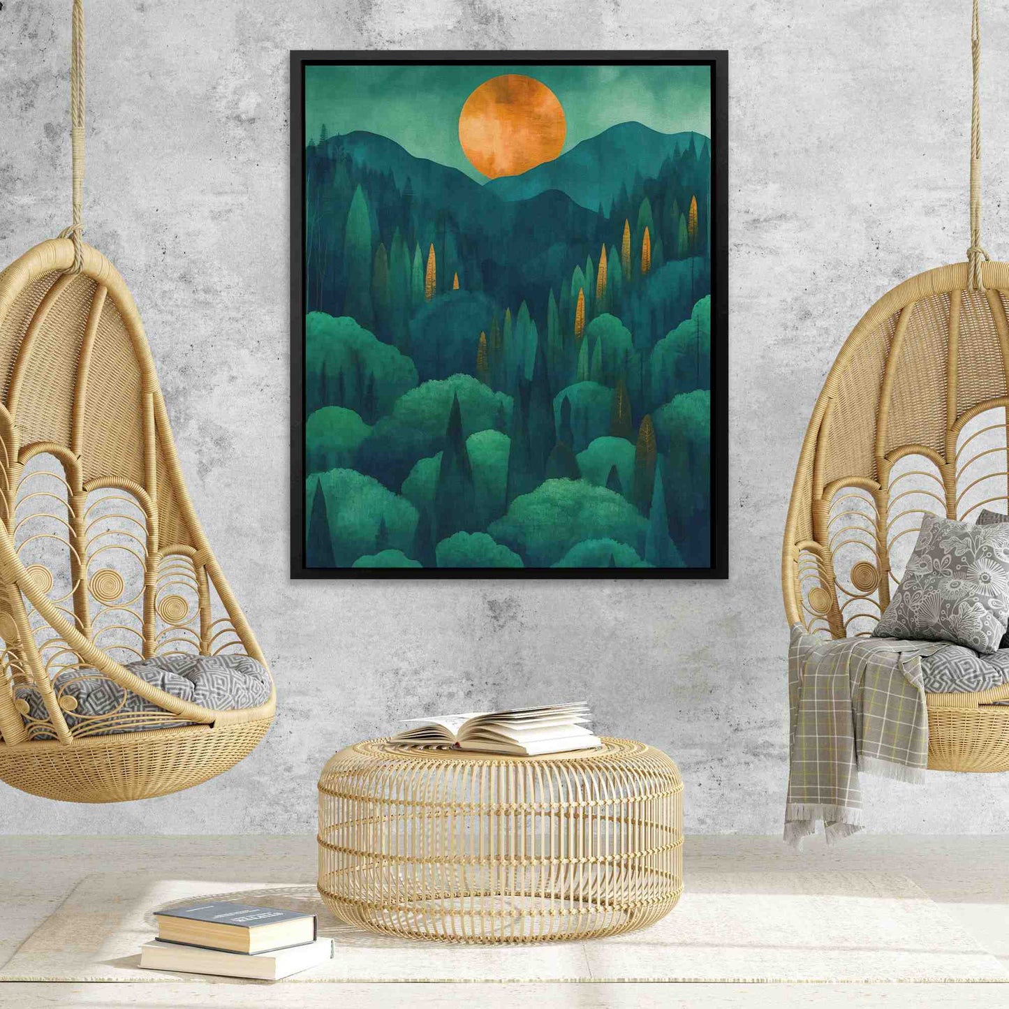 Oregon Valley - Green Nature Canvas Print
