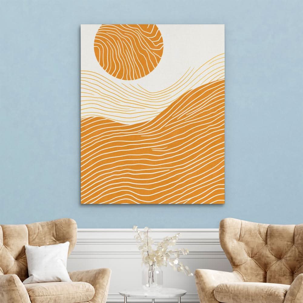 Organic Curves - Landscapes Wall Art in Black Frame