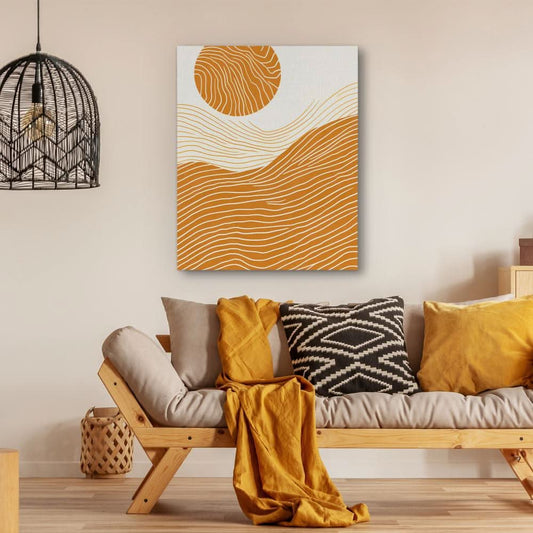 Organic Curves - Abstract Wall Art in Black Frame