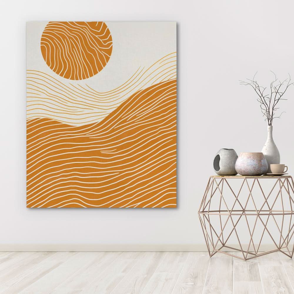 Organic Curves - Brown Landscapes Canvas Print