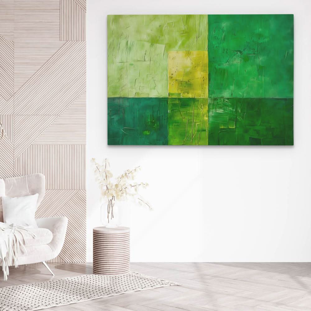 Organic Energy - Green Wall Art for Home Office