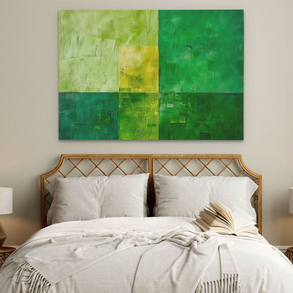 Organic Energy - Abstract Green Canvas Wall Art