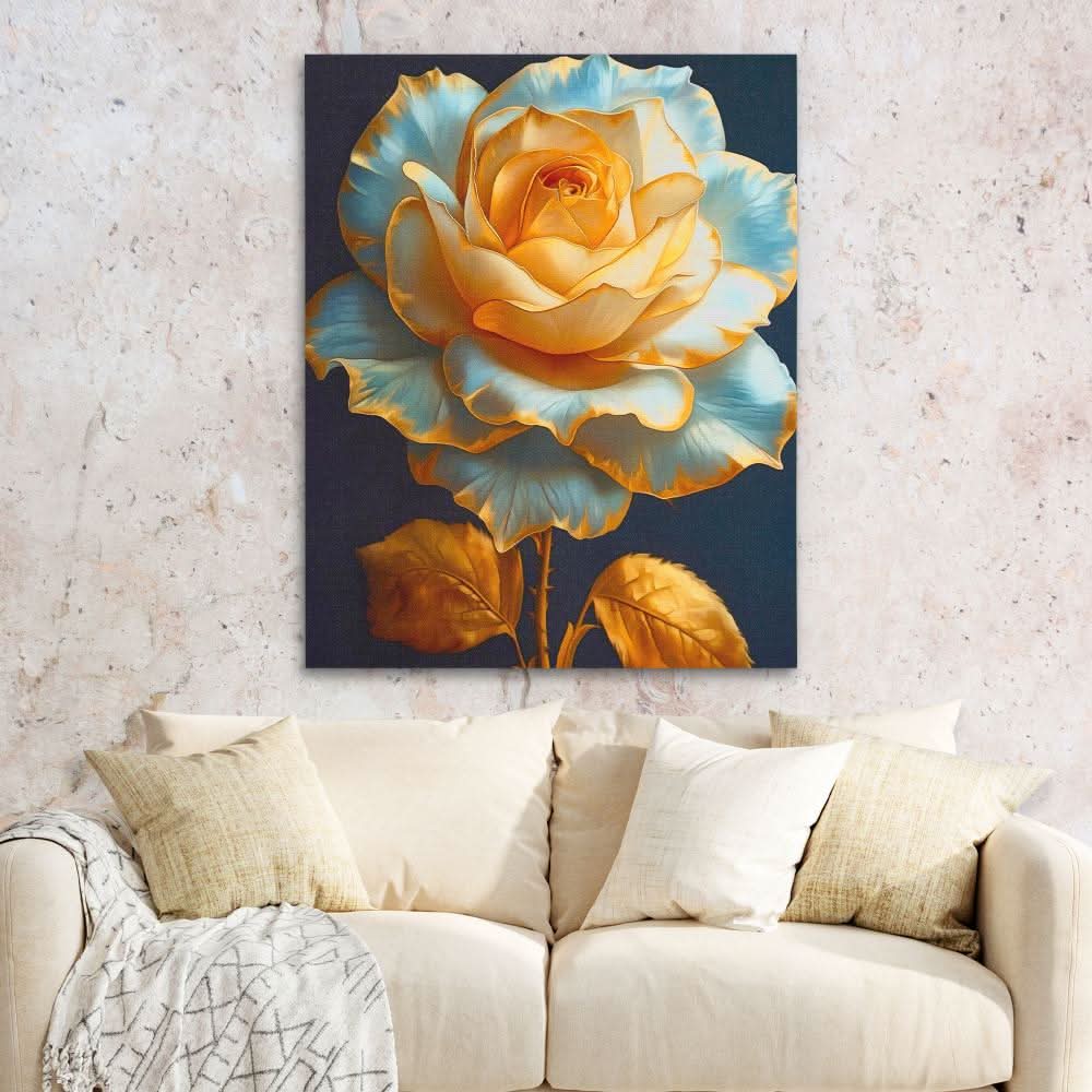 Organic Rose - Gold Wall Art for Hallway