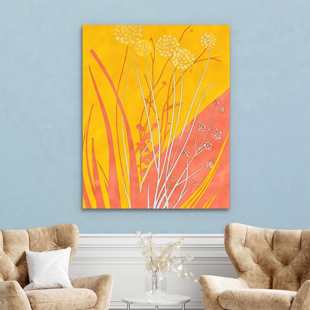 Organic Warmth - Abstract Orange Canvas Wall Art